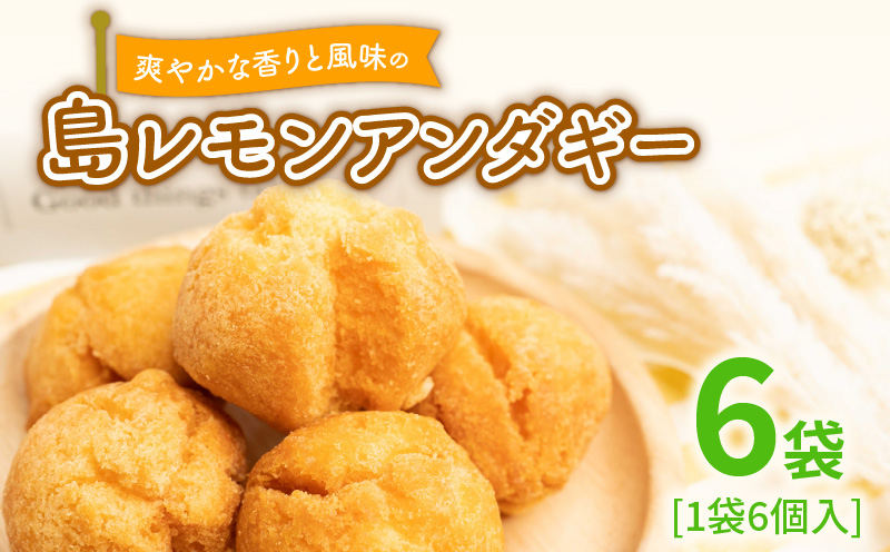 爽やかな香りと風味の「島レモンアンダギー（6個入）」6袋　W011-118u-02