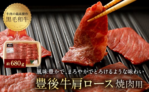 
074-381 豊後牛 肩ロース 焼肉用 約680g 牛肉
