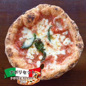 【ナポリ定番ピッツァセット  3枚】  本格　窯焼き 冷凍   ピザ　pizza　PIZZA 　イタリア 　チーズ　食べ比べ　信州　マルゲリータ　トマト　小麦
