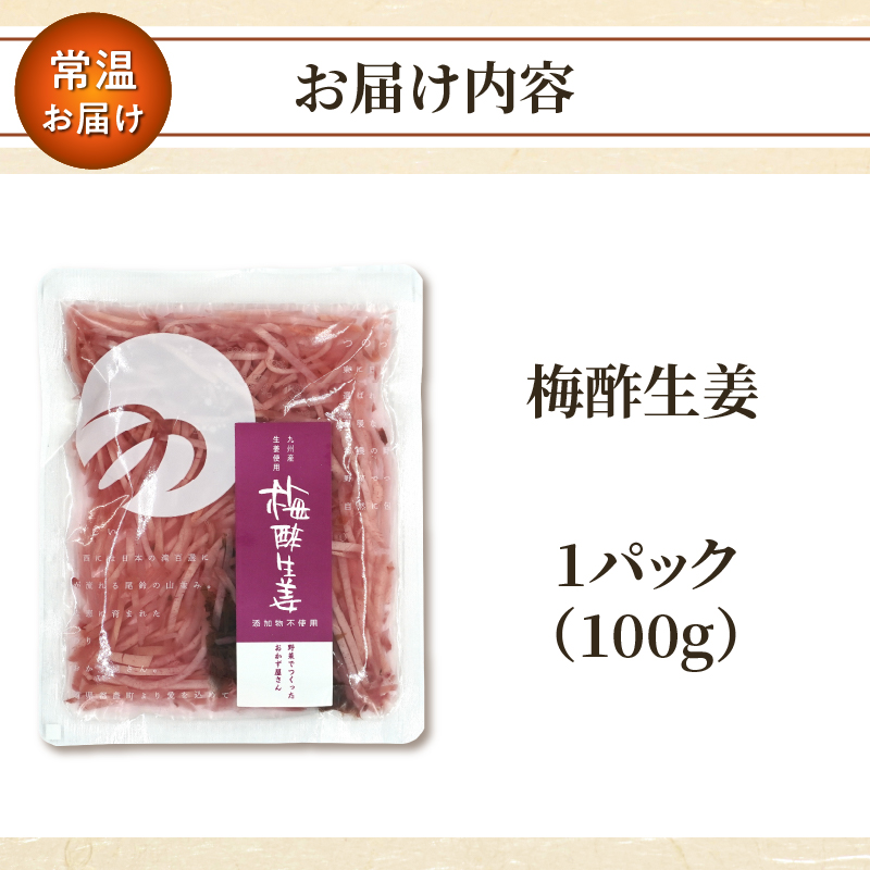 ＼ポスト投函／梅酢生姜100g_T037-010【おかず 漬物 野菜 加工品 国産 人気 ギフト 食品 つけもの おつまみ ご飯 贈り物 送料無料 プレゼント】