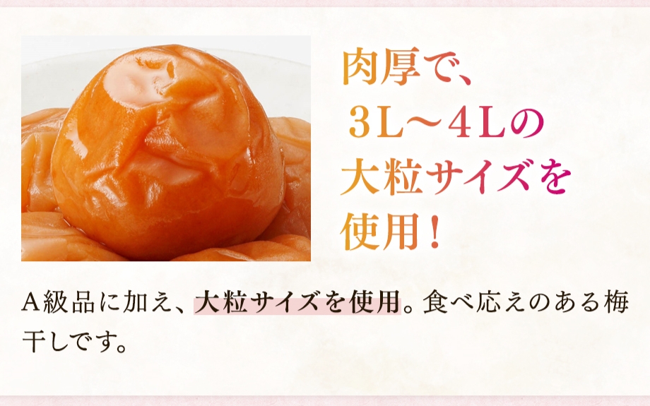 紀州南高梅「蜜恋」（塩分約5％）650g はちみつ梅干し A級品 大粒3L以上 / 和歌山 梅干し 田辺市 紀州南高梅 南高梅 梅干 梅 うめ 肉厚 お米 おにぎり 焼酎 梅酒 健康 はちみつ入り り