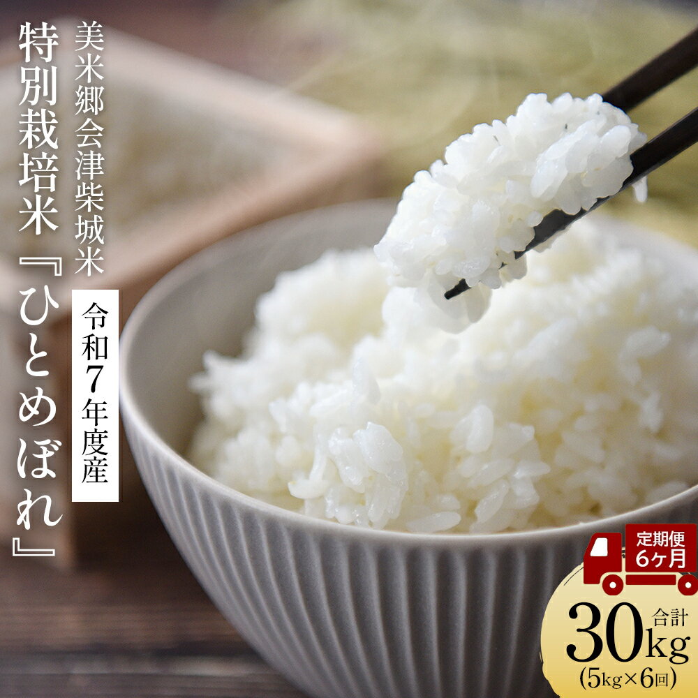 【ふるさと納税】令和7年産　美米郷会津柴城米　特別栽培米ひとめぼれ5kg　定期便6ケ月（5kg×6回）　こめ 米 白米 GAP認証農園産 福島県 喜多方市 辰野ファーム　【07208-0726】