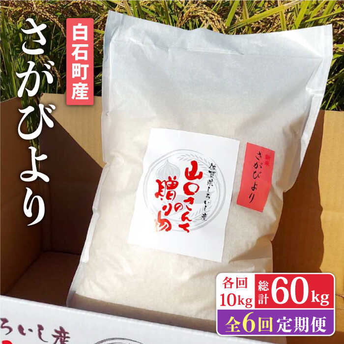 【ふるさと納税】【令和7年11月以降発送】【全6回定期便】 特別栽培米 さがびより（白米）10kg×6回（計60kg）【y'scompany】米 お米 新米 ブランド米 農家直送 特別栽培 特別栽培米 特A評価 特A 令和7年 おすすめ 人気 佐賀県 白石町 [IAS017]