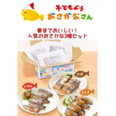 ふるさと納税 釜石市 骨までおいしい!子どもようおさかなさん　人気のおさかな3種セット