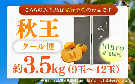 【★先行予約★　2025年10月下旬より発送】柿（秋王） 約3.5kg 広川町 / JAふくおか八女農産物直売所どろや[AFAB074]