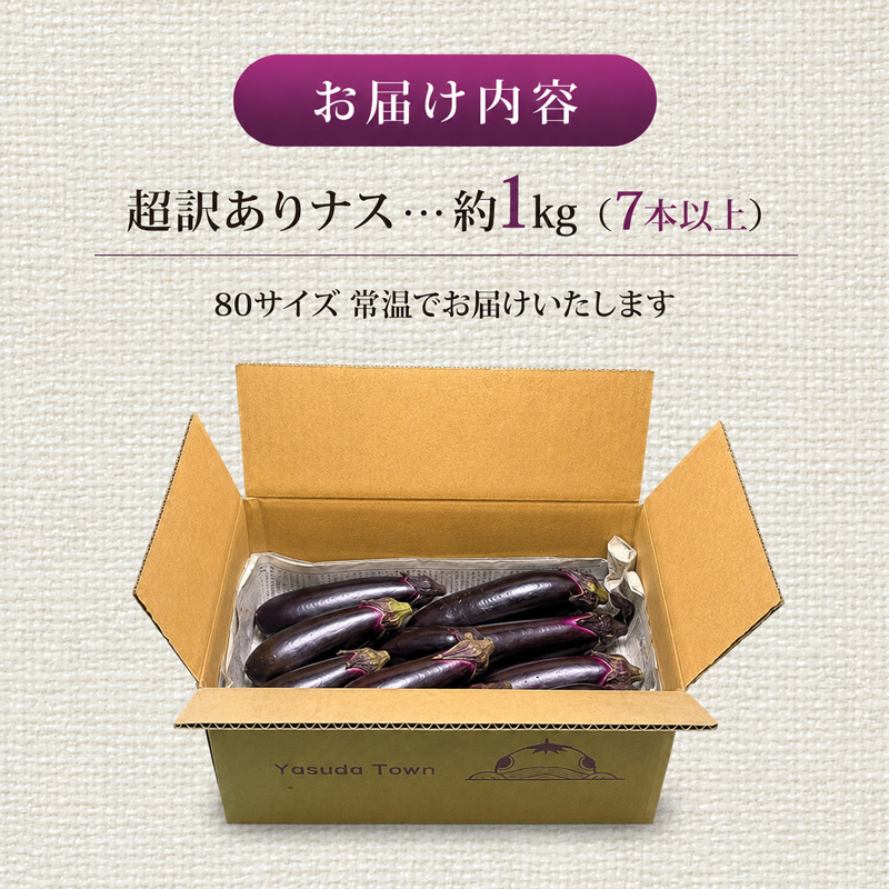 【先行受付】 安田町産 「超」 訳あり ナス なす なすび 1kg  新鮮 野菜 茄子 産地直送 季節限定 夏野菜 ふるさと納税茄子  ふるさと納税なすお漬物 漬物 味噌汁 みそ汁 マーボーナス 麻婆