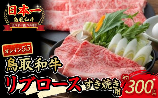 鳥取和牛 オレイン55 リブロースすき焼用 国産 牛肉 ロース すき焼き リブロース 和牛 黒毛和牛 鳥取県 倉吉市