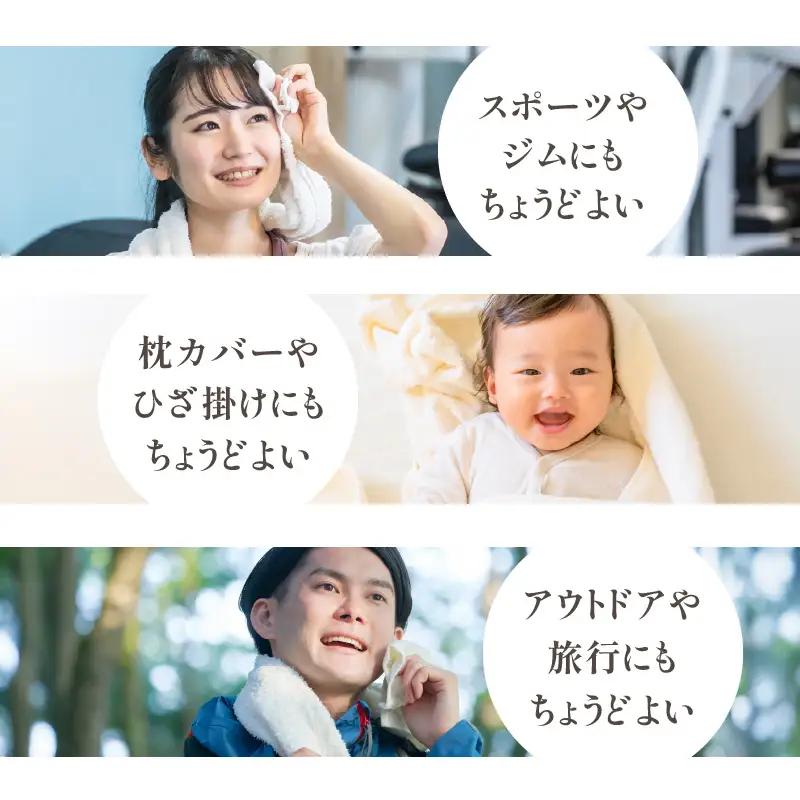 ファミーユ ミニバスタオル 6枚 ホワイト グレー フェイスタオル 以上 バスタオル 未満