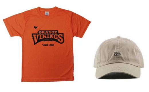 
定番のオレンジTシャツ＆選手考案のキャップセット【全6サイズ】
