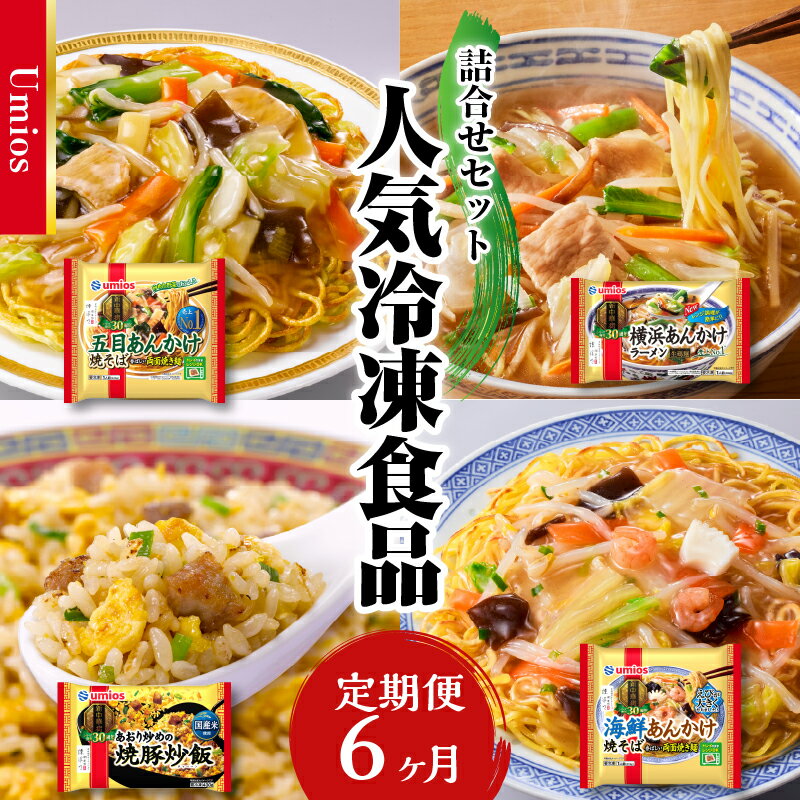【ふるさと納税】Umios 冷凍食品 詰合せセット《6ヵ月定期便》 チャーハン 焼豚炒飯 ラーメン あんかけラーメン あんかけ焼そば 海鮮 冷凍食品 中華料理 中華 レトルト 冷凍 手軽 セット 詰め合わせ 便利 簡単調理 時短 食べ比べ
