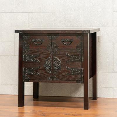 ふるさと納税 利府町 仙台箪笥　両開コンソール　拭き漆調ウレタン仕上げ　(お申込書返送後1ヵ月〜6ヵ月程度でお届け) |  | 02