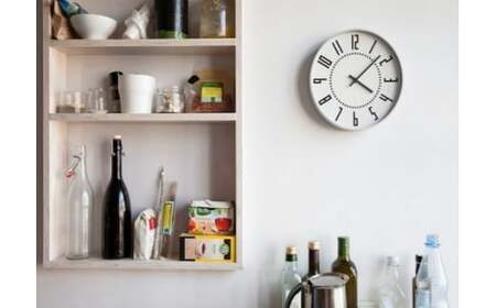 eki clock / ホワイト（TIL16-01 WH）Lemnos レムノス 時計 工芸品 装飾品 民芸品 伝統技術 インテリア 掛け時計  FAD-0281