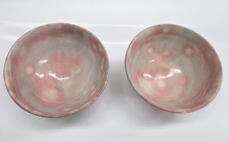 【352047000020】萩焼 8代佳炎作　ペア化粧飯茶碗