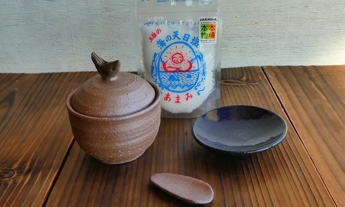 
            塩壷 塩さじ 豆皿 セット シロチドリ 天日塩 あまみ 108g 1袋付き 塩入れ ソルトポット 陶器 キッチン雑貨 調味料入れ 塩 調味料 シロチドリの塩壺 塩つぼ しお壺 しおつぼ 卓上 食卓 小物入れ 手仕事 手作り 工芸品 インテリア おしゃれ かわいい ご家庭用 ギフト 贈答品 プレゼント ご当地 特産品 高知 土佐 名物 人気 返礼品 ふるさと納税 [1656]
          