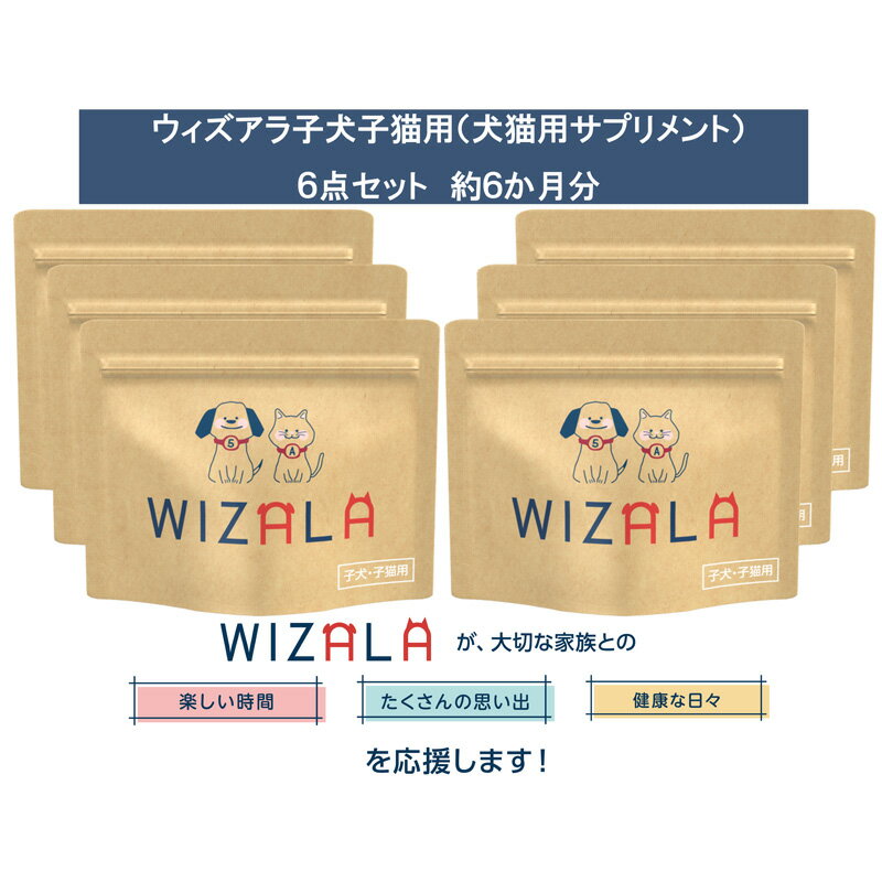 【ふるさと納税】おまとめ6点セット　ウィズアラ子犬子猫用（ペット用サプリメント）　 ペット用品 5-アミノレブリン酸 アミノ酸 健康サポート パウダータイプ 個包装 ペットの健康