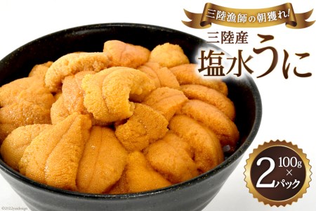 【期間限定発送】三陸産塩水うに 100g×2パック [村東商店 宮城県 気仙沼市 20564235] 海鮮 三陸 うに ウニ 塩水ウニ 雲丹 三陸産 冷蔵 期間限定 数量限定