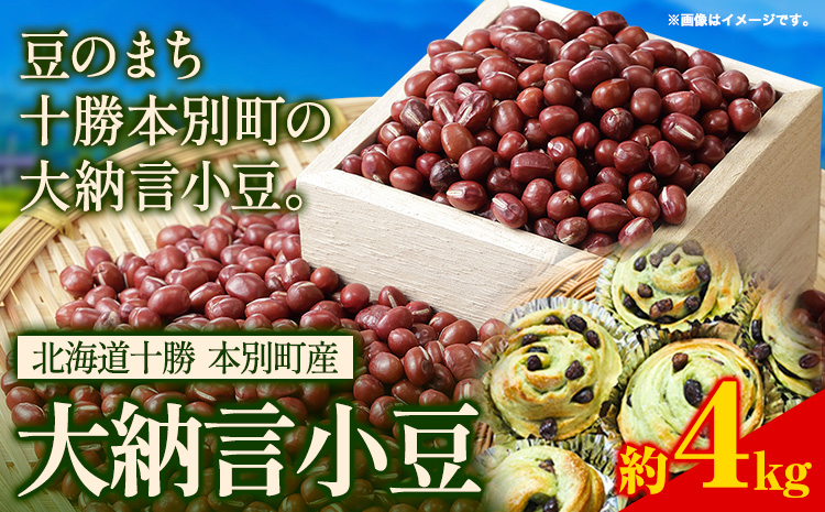令和6年度産 北海道十勝本別町産 大納言小豆4kg 《60日以内に出荷予定(土日祝除く)》本別町農業協同組合 送料無料