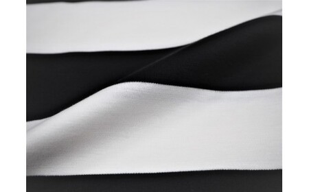 【婦人】動体裁断ボーダーTシャツ（ブラック）　サイズM	/L 【婦人】動体裁断ボーダーTシャツ（ブラック）　サイズL
