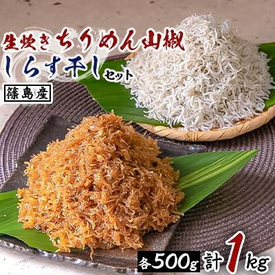 【ふるさと納税】 ＜篠島産＞生炊きちりめん山椒・しらす干しセット 計1kg シラス 南知多産 愛知 ふるさと納税しらす 南知多町