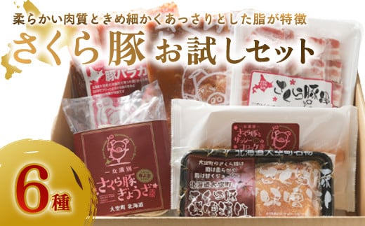 さくら豚お試しセット 【 ふるさと納税 人気 おすすめ ランキング 豚肉 肉 加工品 カルビ ジンギスカン ぎょうざ 餃子 コロッケ 国産 北海道 大空町 送料無料 】 OSA008