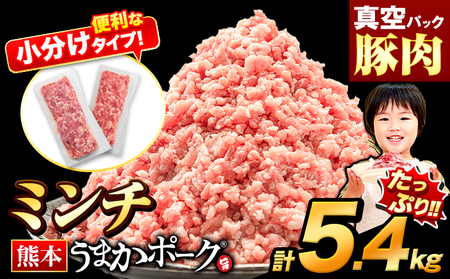 豚肉 うまかポーク ミンチ 5.4kg 《30営業日以内に出荷予定(土日祝除く)》 