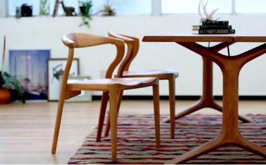 ダイニング チェア 椅子 起立木工 KAMUI カムイ ブラックチェリー インテリア おしゃれ 天然 無垢 木製 家具 高級