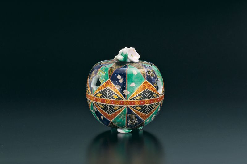 香炉　錦繍手まり　宮本晄作