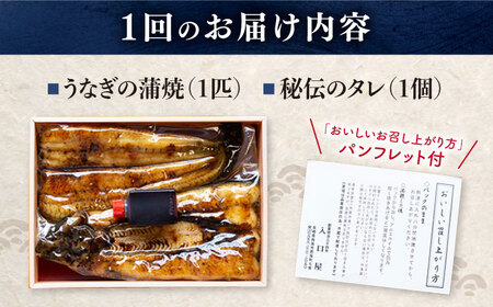 【冷蔵】【月1回1匹×12回定期便】秘伝のタレで仕上げた国産うなぎの蒲焼＜入口屋＞[CCA028] 長崎 西海 魚介類 魚 うなぎ 鰻 ウナギ うなぎ 蒲焼 一子相伝 秘伝のたれ 国産 うなぎ かばや