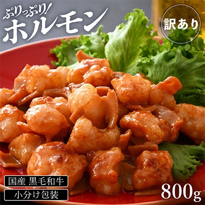 【訳あり】黒毛和牛 ぷりっぷりのホルモン 特製タレ味付き800g(200g×4袋) 小分け包装【配送不可地域：離島】【1318046】