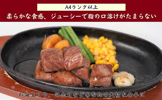 松浦食肉組合厳選Ａ４ランク以上長崎和牛サイコロステーキ500ｇ【C5-006】 長崎和牛 新鮮 サイコロステーキ ューシー 小さいお子様にも 逸品