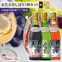 【ふるさと納税】飲み比べ3本　おたる初しぼり3種セット（赤・白・ロゼ）　 お酒 アルコール 果実酒 フルーティ 華やか 香り 人気 辛口 新酒 上質 冷やして