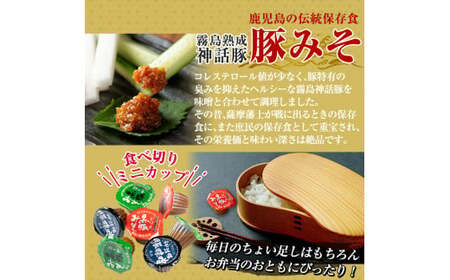 Z6-012-B 霧島神話豚の豚みそ！(豚味噌30個)【富士食品】霧島市 豚肉 豚味噌 ミソ 味噌 ご飯のお供 調味料 おかず 小分け 和風 惣菜 お弁当
