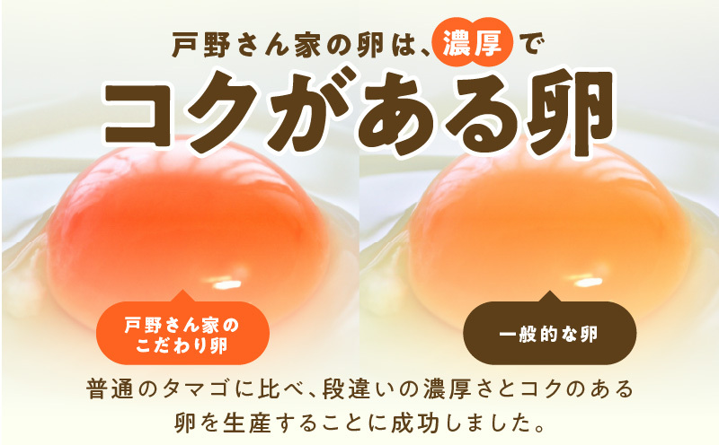 戸野さん家のこだわりタマゴ 定期便 30個×全3回 Mサイズ 合計 90個【毎月配送コース 卵 たまご 国産 濃厚 とことん餌にこだわった とのたま】 099Z162_イメージ2