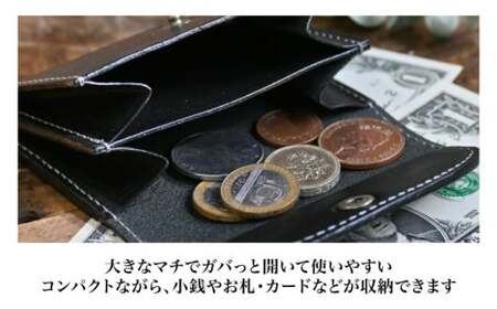 本革かぶせミニウォレット コニャック(琥珀色)　滋賀県長浜市/株式会社ブラン・クチュール[AQAY048]