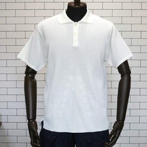 体にやさしいニットポロシャツ ホワイトM 新潟県 五泉市 有限会社桜井メリヤス工場