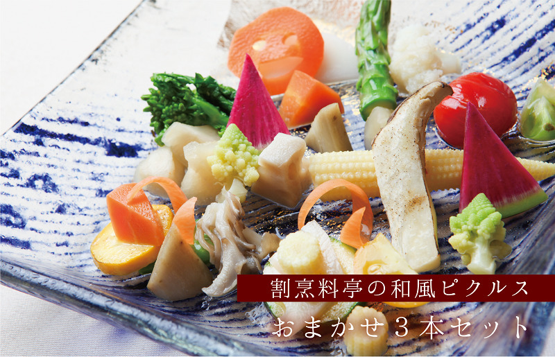 割烹料亭の和風ピクルス 3本おまかせセット 099H1736_イメージ3