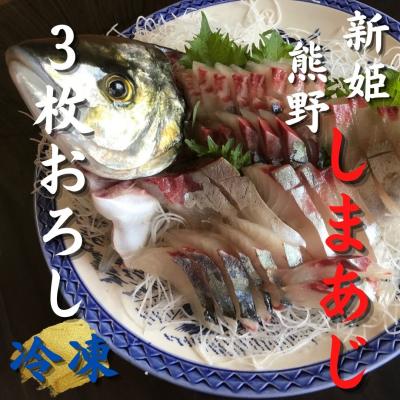 ふるさと納税 熊野市 【新姫　熊野しまあじ】 3枚おろし 冷凍 水谷水産