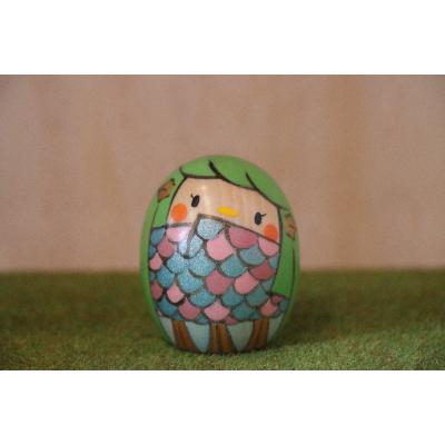 ふるさと納税 吉岡町 【こけしげのコケシ】アマビエ様(グリーン)