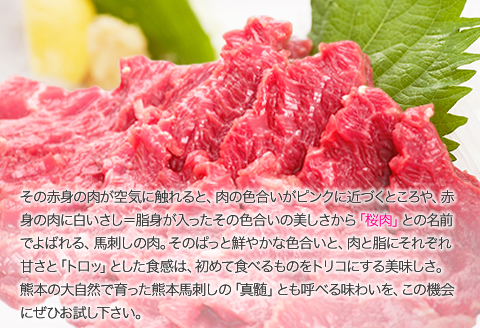 ★熊本特産馬刺し★【国内肥育】国産赤身馬刺し400g+タレ100ml付き《30日以内に出荷予定(土日祝除く)》---gkt_fjakami_30d_23_17000_400g---