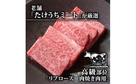【定期便4回】土佐 黒毛 和牛 和牛定期便 焼肉用 計2kg（500g×4ヶ月)  | たけうちミート定期便4Nコース リブロース ロース 最上位等級 A4 A5  焼き肉 やきにく 小分け 冷凍 国