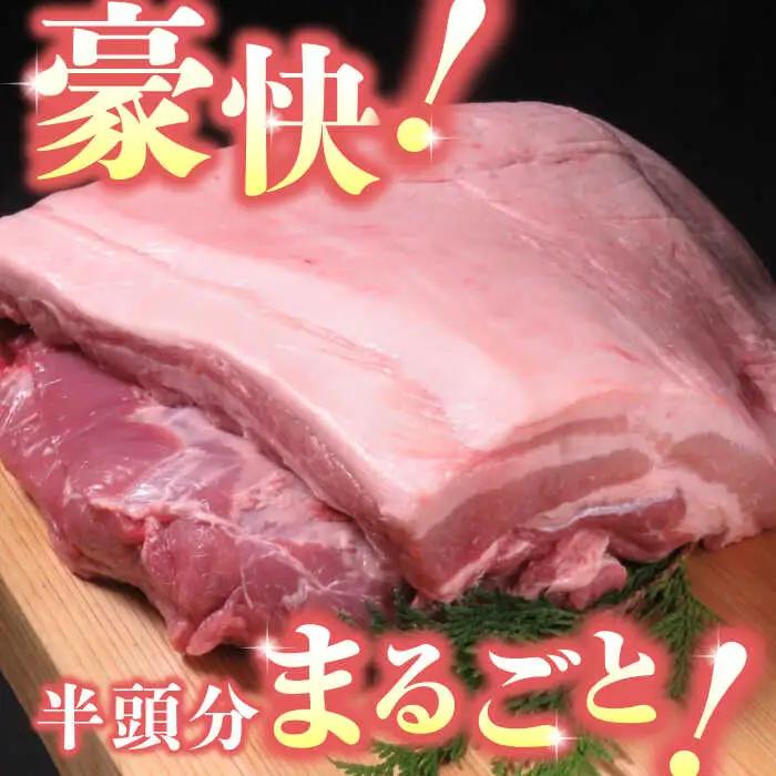 【12回定期便】豚帝 豚バラ ブロック (半頭分)約4.5kg【KRAZY MEAT(小田畜産)】[ZCP137]