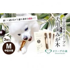 【獣医師推奨】小豆島産オリーブの犬用はみが木　M(中型犬用)　1本入り×3袋