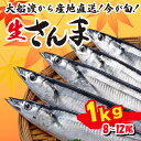 【ふるさと納税】 【先行予約】 さんま 約1kg 8尾～12尾 冷蔵 鮮秋刀魚 [発送:2024年9月下旬～2024年11月下旬] 三陸 岩手 大船渡市 サンマ 秋刀魚 生