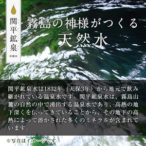 B-025 ＜定期便・全5回＞関平鉱泉水10L×1箱！美容と健康のミネラル成分シリカが豊富なミネラルウォーター【関平鉱泉所】霧島市 シリカ水