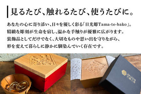 伝統工芸日光彫 te-bako雅｜日光彫 伝統工芸品 木工品 工芸品 コースター 小物入れ 大島工房 日光市 [0600]
