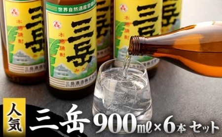 焼酎 三岳 900ml 6本セット