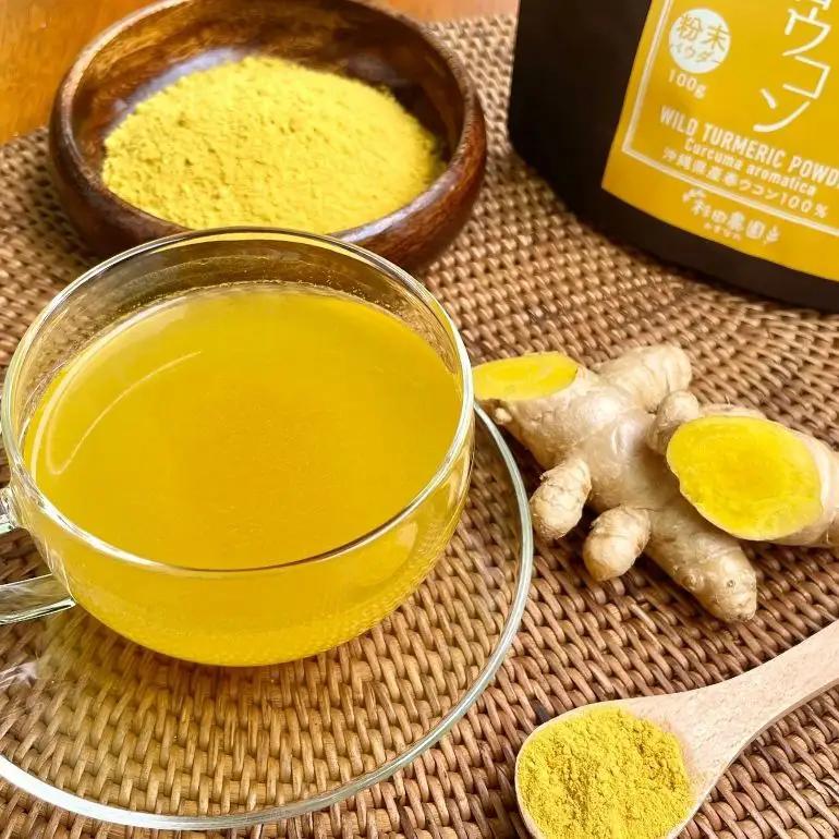 沖縄県 糸満産 春ウコン 粉末 200g ( 100g x 2個 ) セット ウコン 栽培期間中農薬除草剤不使用 粉末タイプ うこん 姜黄 キョウオウ ウコンパウダー パウダー 粉 ウコン粉末 お酒 