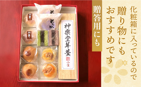 桐木神楽堂・特製羊羹と焼き菓子詰合せ ようかん まんじゅう もなか 最中 羊羹 饅頭 セット 詰め合わせ 和菓子 菓子 お菓子 こしあん つぶあん 粒あん 白あん 白餡 栗 個包装 グルメ お取り寄せ