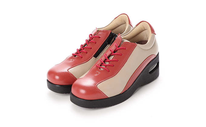 PIERRE RICCI ピエールリッチ やわらか山羊革4Ｅエアーソール付き レディースシューズ ローズ（婦人靴）22.5cm