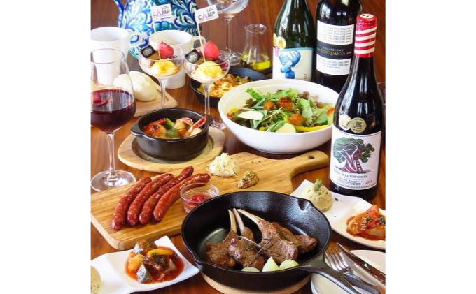 ログキャンプのランチ・ディナー共通 お食事券A(2名様)　 HNNAI001